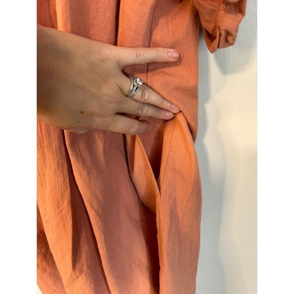 Ces Femme Terracotta Orange Boho Mini Dress - Picture 6 of 9